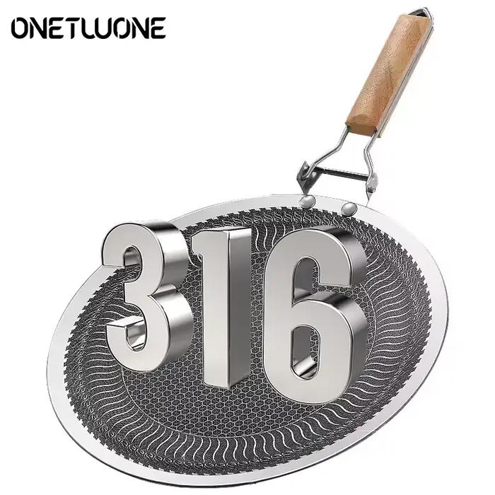 Plaque de cuisson ronde en acier inoxydable
