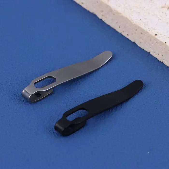1 ensemble de clips de ceinture pour couteau en acier inoxydable 420 avec 3 vis M2.5, pinces de poche pour couteaux, accessoires de bricolage