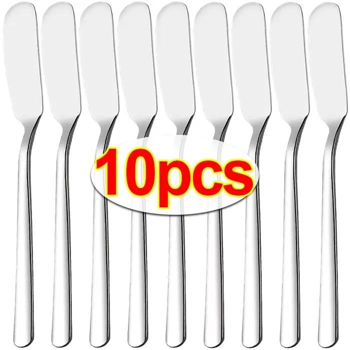 Couteaux à beurre en acier inoxydable, épandeur de fromage, couteau à Dessert à Long manche, crème, pain, confiture, lingettes, outils, Gadgets de cuisine polyvalents