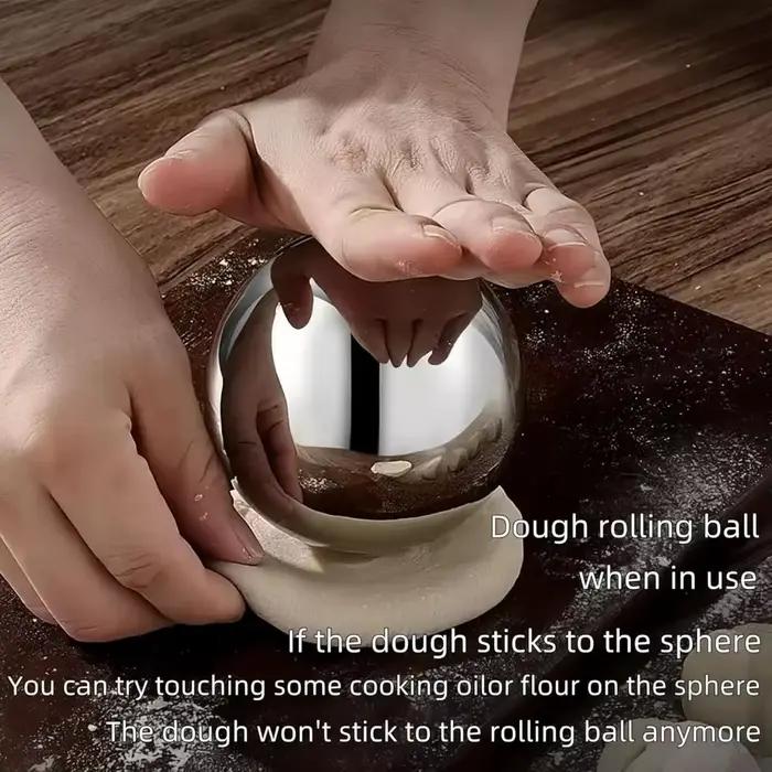 Boule de pâte à rouler en acier inoxydable