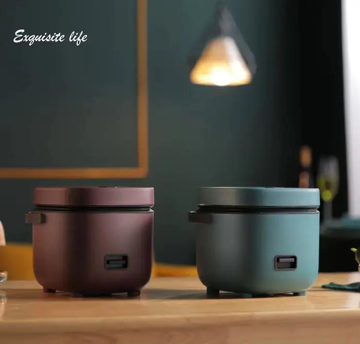 Mini cuiseur à riz automatique cuisine domestique machine de cuisson électrique 1-2 personnes chauffe-plats vapeur 1.2L