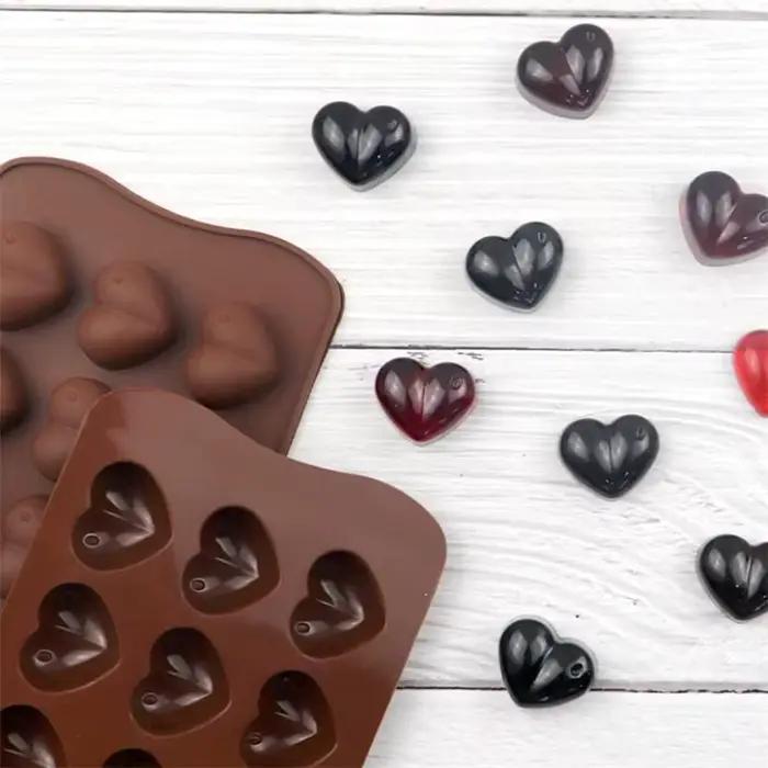 Moule à chocolat en silicone 12 cavités pour pâtisserie fondant barre chocolatée gâteau décoration occassions spéciales femmes amateurs pâtisserie