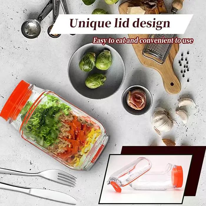 Pot à salade étanche, Portable avec couvercle