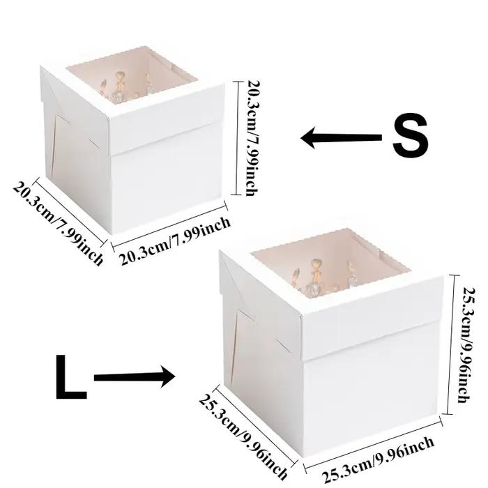 Boîtes à gâteaux jetables blanches haut de gamme avec fenêtre