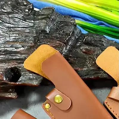 Couvercle de couteau en cuir, 1 pièce, outils de cuisine de boucher de Chef, poignée entièrement Tang, gaine de couteau