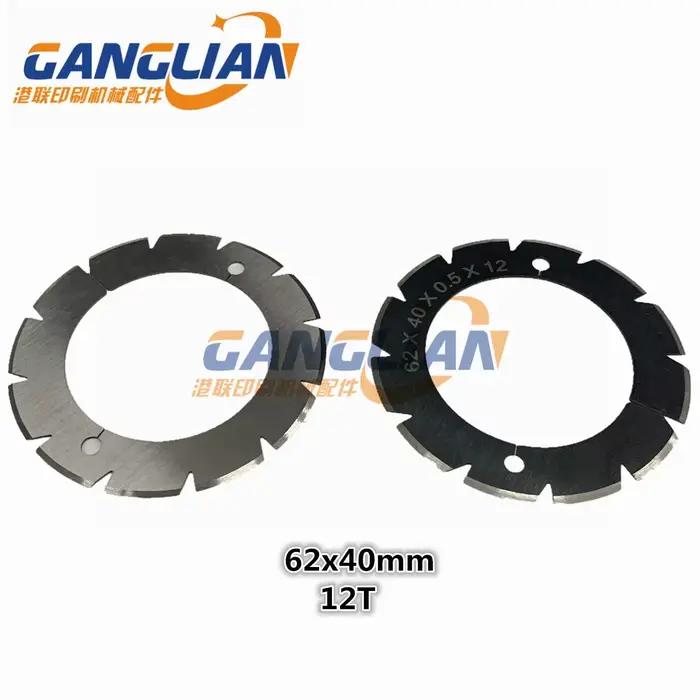 Lame de coupe 62x40 28T, couteau rond en feuille pour Heidelberg pliant Stahl MBO, couteau perforant à rainurer, Machine d'impression 10 pièces