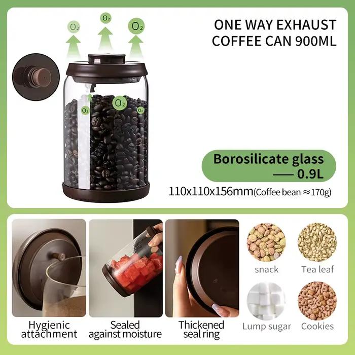 Pot à café en verre à haute teneur en Borosilicate, récipient de lait en poudre scellé résistant à l'humidité, stockage domestique, réservoir de bonbons multigrains de cuisine