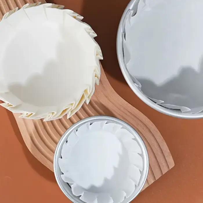 Plateau en papier à l'huile de cheesecake Basque de 4/6/8 pouces