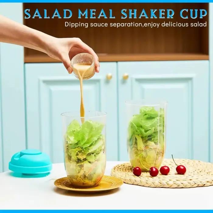 Tasse à Salade Anti-Fuite avec Couvercle Hermetique Fourchette Integree Portable Pour Petits Dejeuners Legumes Fruits Occasions Speciales