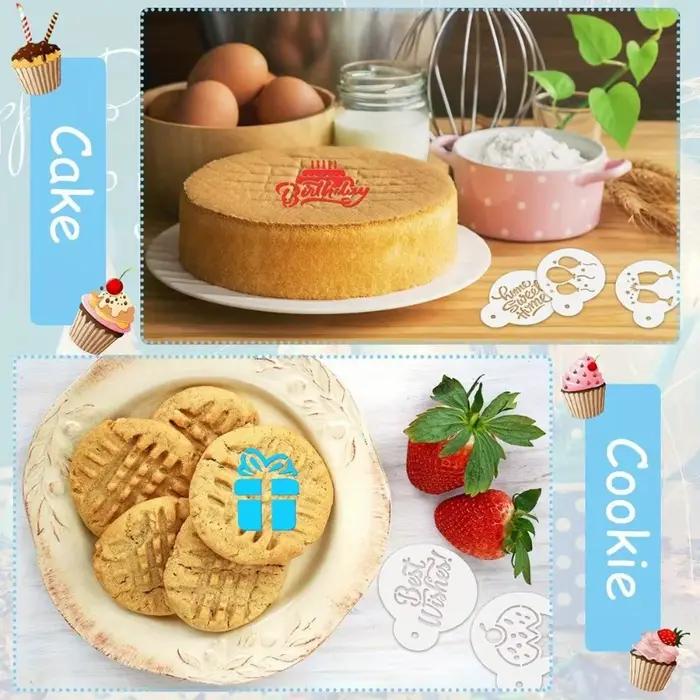 Ensemble de pochoirs d'art Latte professionnels, pour café, Cappuccino, gâteau, biscuits, décoration, moules de peinture en aérosol pour Desserts de vacances
