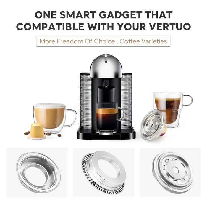 Adaptateur de capsule de café réutilisable pour Vertuo Pop Vertuoline Next, Nespresso se convertit en accessoires pour dosettes Vertuoline iCafilas