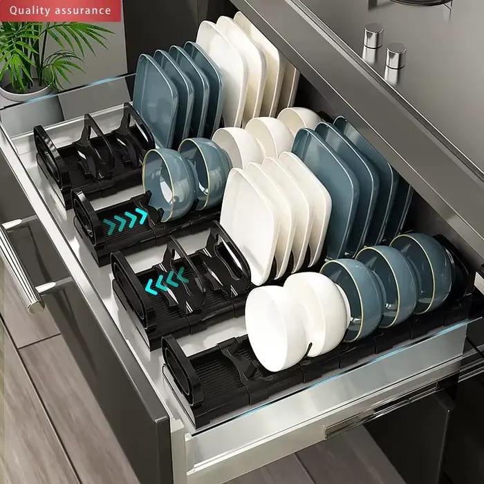 Rangement de vaisselle pour armoire de cuisine, égouttoir à vaisselle intégré T1, synchronisation des assiettes, accessoires de cuisine T1