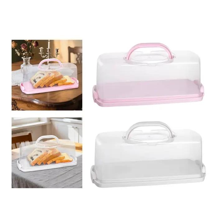 Boîte de rangement portable pour gâteaux avec couvercle transparent