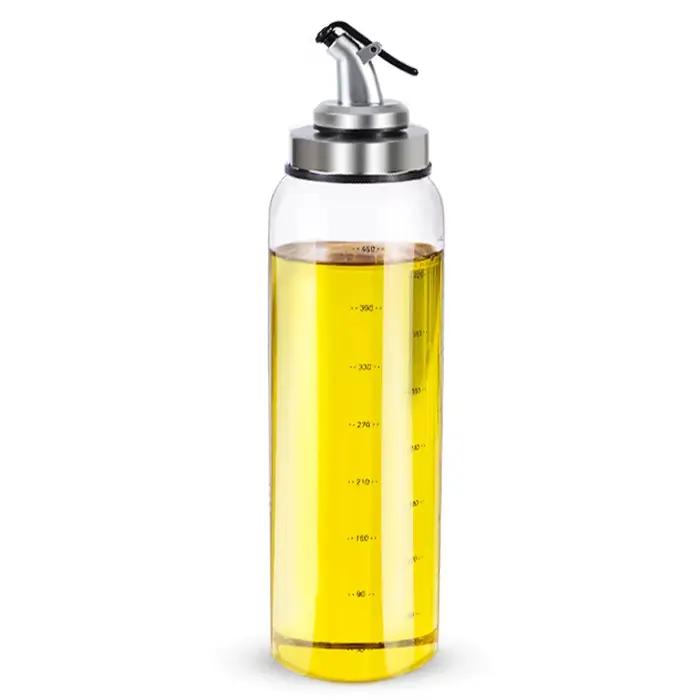 Distributeur d'assaisonnement de cuisine, bouteille de Sauce, bouteilles de rangement en verre pour huile et vinaigre, outils de cuisine créatifs, accessoires