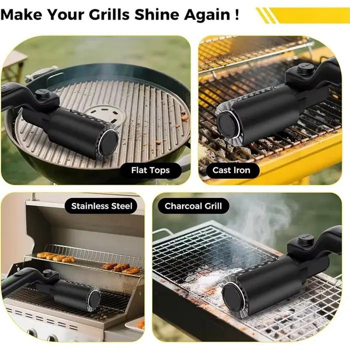 Brosse de nettoyage électrique sans fil pour barbecue