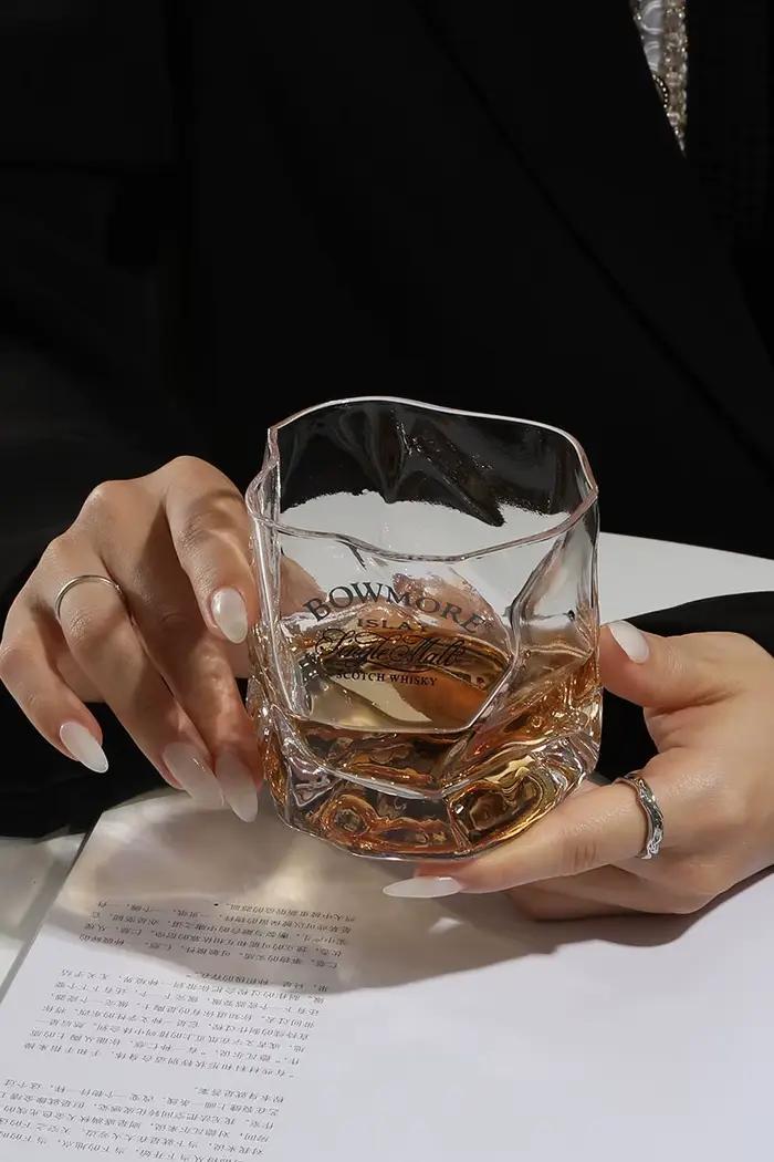 Bowmore – verre en verre de cristal, simple, pour cocktail, Whisky, Brandy, dégustation de vin, tasse de Cognac, copa, Vodka