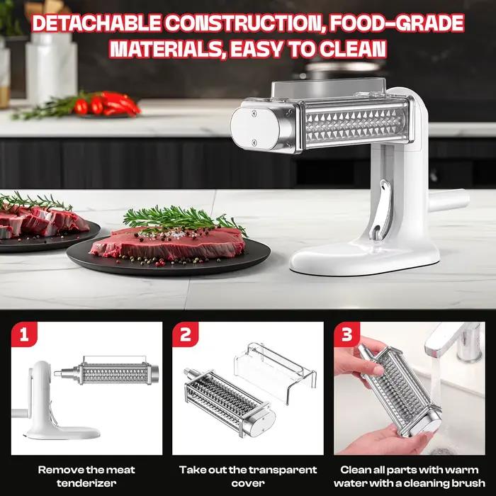 Outil d'attendrisseur de viande manuel, Machine d'attendrisseur de viande avec équipement en acier inoxydable, Steak aplatir la cuber roulant la viande de volaille Tenderi
