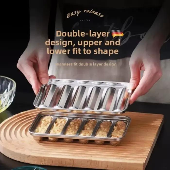 Moule à saucisses domestique en acier inoxydable pour la cuisson à la vapeur de gâteaux