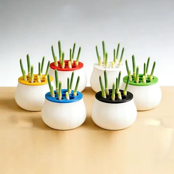 Jardinière à oignon vert à design peu encombrant