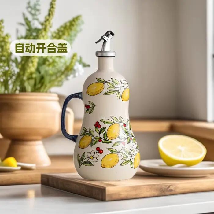 Bouteille créative en céramique pour vinaigre et huile