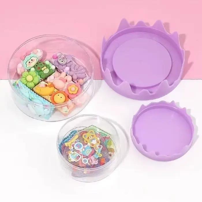 Boîte à gâteaux crème transparente mignonne en forme de gâteau