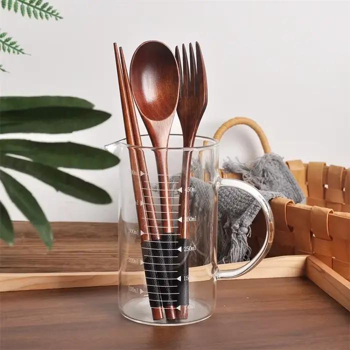 Ensemble de couverts en bois pour sushi, couverts à la japonaise modernes, cadeau pour occasions spéciales, vaisselle écologique et élégante pour la maison