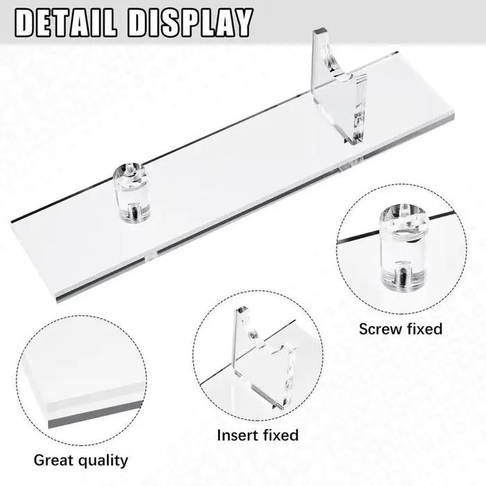 Présentoir de bureau en acrylique opaque avec cadre de support