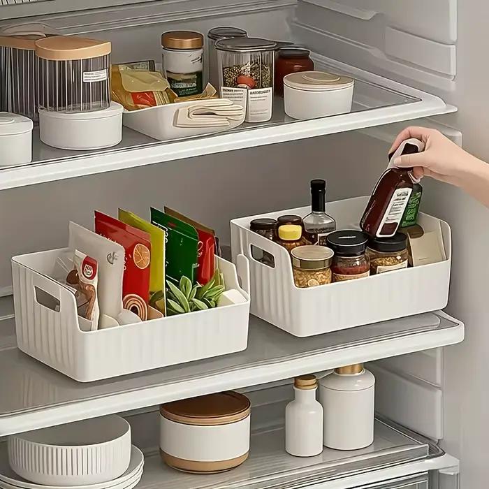 Étagère à épices simple et amovible, grande capacité, pour réfrigérateur, placard ou plan de travail. Boîte de rangement pratique.