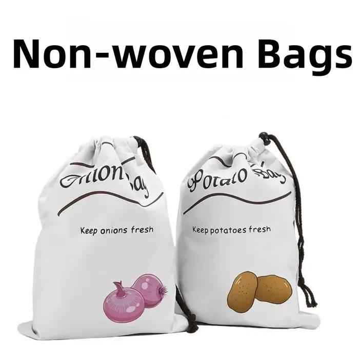 Sac de rangement portable et réutilisable pour oignons et pommes de terre