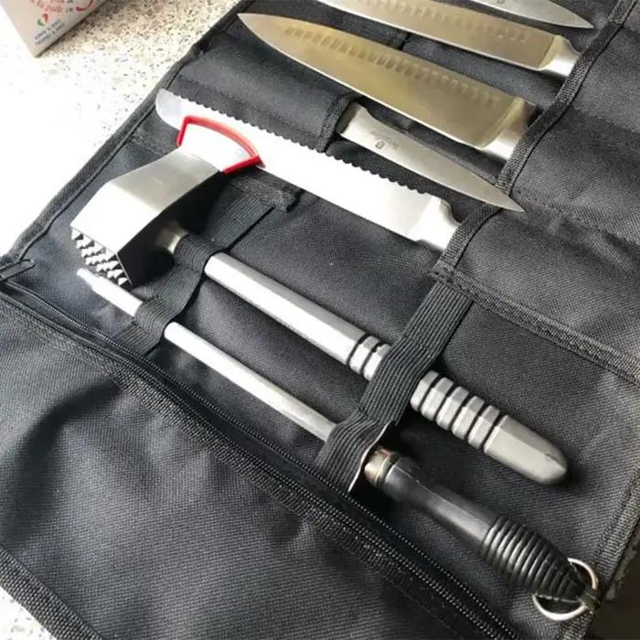 Oxford – sac à couteaux de Chef Portable, couteaux de cuisine, poches de rangement, outils de cuisine, accessoires, sac à main en rouleau de Chef