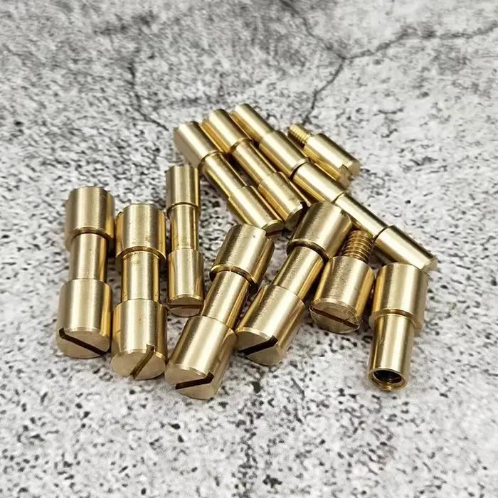 Vis à rivets en laiton, 4 pièces/lot, meulage, bricolage, poignée de couteau, accessoires de fixation, tactiques de verrouillage, Rivet, fournitures artisanales de bricolage
