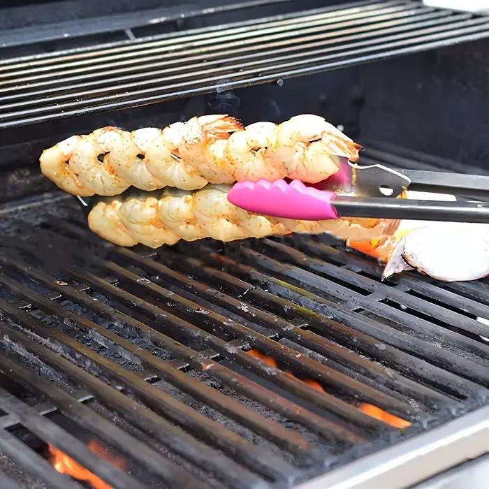 2 brochettes de barbecue en acier inoxydable - Forme d'arête de poisson - Parfaites pour griller du bœuf