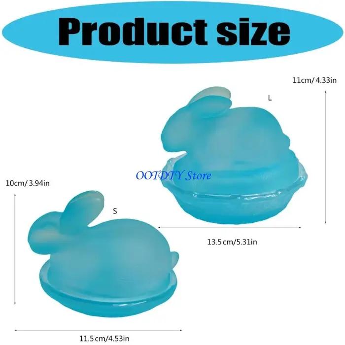 Bol rangement en verre lapin de Pâques pour organiser aliments secs et décorer intérieur élégamment occasions spéciales
