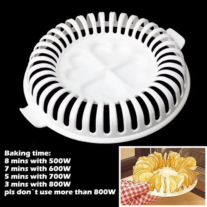 Plaque de cuisson sans graisse en plastique ABS pour pommes de terre croustillantes et chips saines à utiliser en cuisine et pour divers plats végétaux occasions spéciales