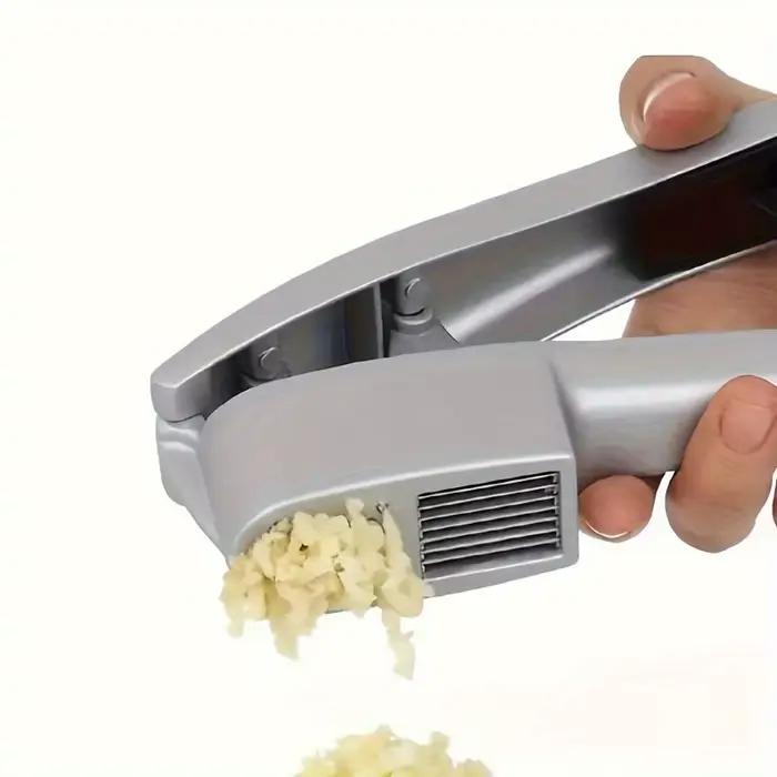 Presse-ail et trancheuse 2 en 1 – Hachoir et trancheur d'ail et de gingembre en aluminium – avec tranchage et broyage – Outils de cuisine