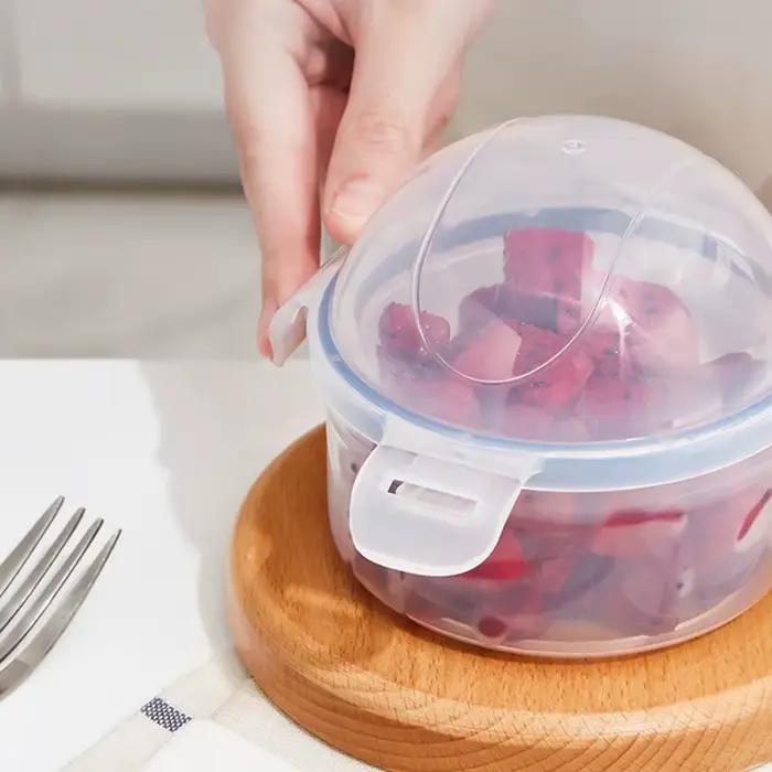 Boîte de stockage de fruits et légumes réutilisable en plastique PP transparent pour réfrigérateur et organisation de cuisine occasionnelle et quotidienne