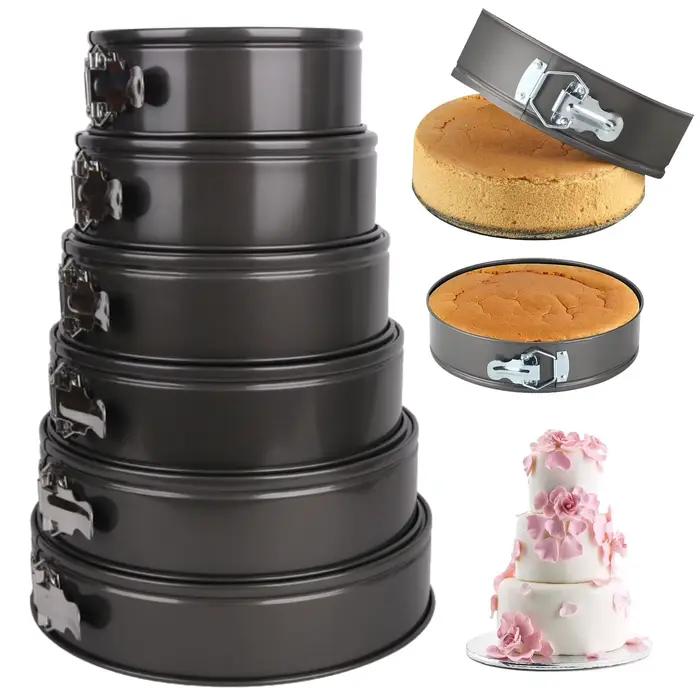 Moule à gâteau rond antiadhésif avec fond amovible pour gâteaux et cheesecakes diverses occasions de cuisine et de pâtisserie