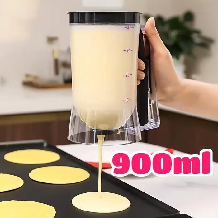 Distributeur de pâte 900 ml avec étiquette graduée et poignée à pression pour le stockage