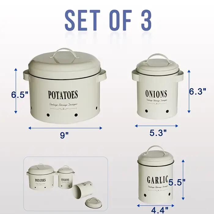 Paquet de 3 boîtes de stockage de légumes