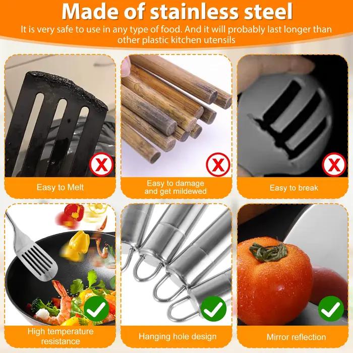 Ensemble d'U〜de Cuisine Durables en Acier Inoxydable