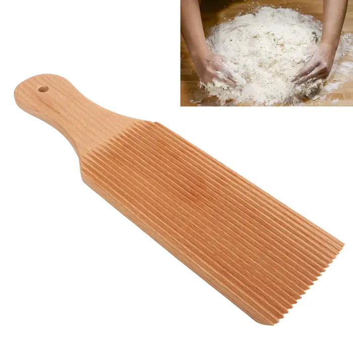 Planche à Gnocchi en Hêtre à Surface Lisse, Rouleau Pratique et observateur pour une Forme Parfaite, Accessoires de Cuisine