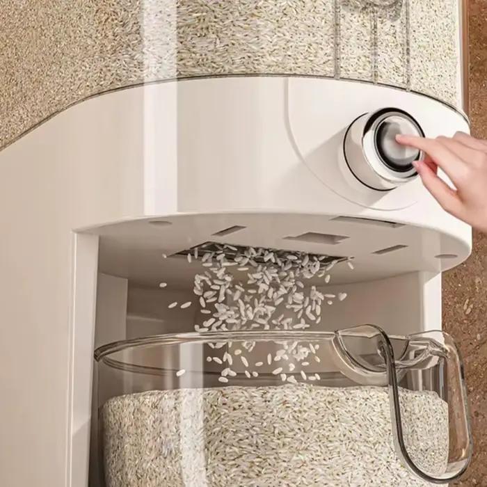 Nouveau récipient de stockage de riz anti-insectes 5/10KG distributeur de nourriture sèche résistant à l'humidité