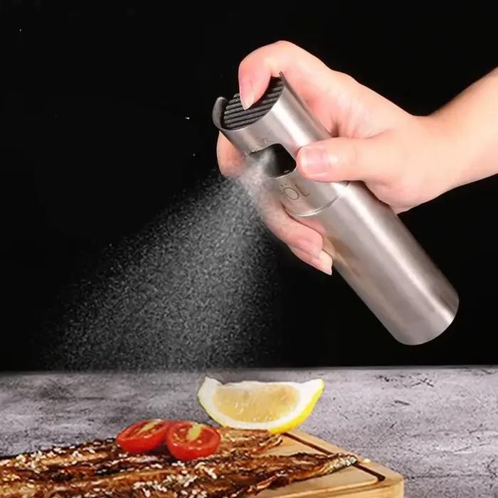 Pulvérisateur d'huile d'olive de cuisson Portable en acier inoxydable de 100ml