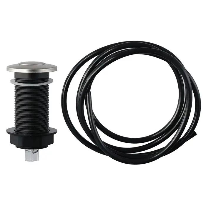 Interrupteur de broyeur de déchets de cuisine bouton en acier inoxydable avec tuyau d'air facile à installer pour comptoirs épais occasions quotidiennes et cadeaux de valeur