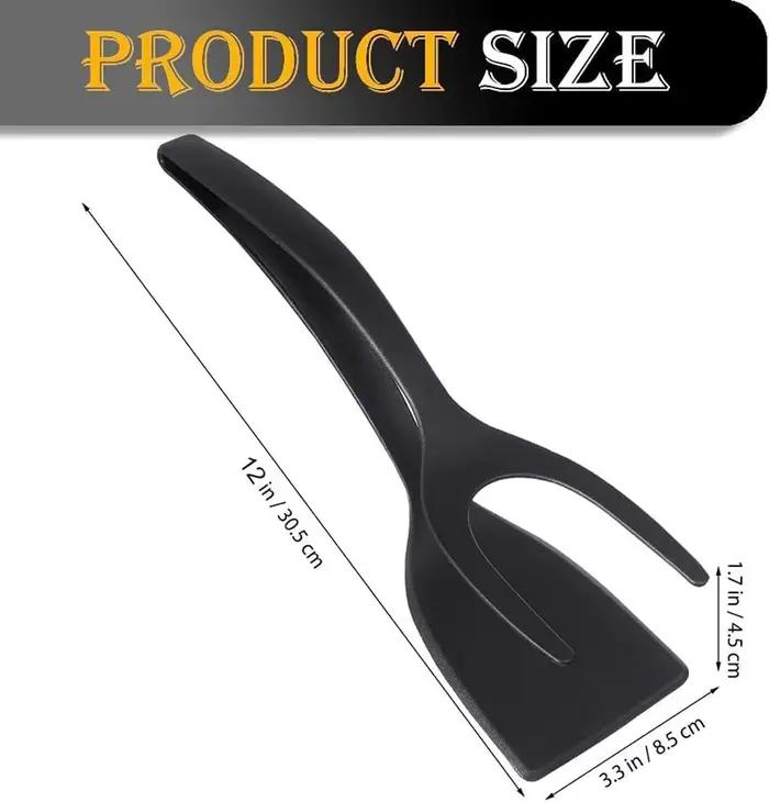 Nouveau 2 en 1 poignée Flip spatule pinces oeuf Flipper