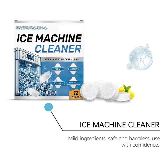 Nettoyant pour Machine à glace, comprimés de nettoyage pour détartrage, désodorisant, prolongation de la durée de vie du fabricant de glace