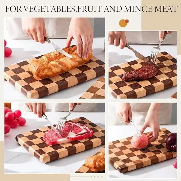 Planche à découper en bois WXCOO pour comptoir de cuisine
