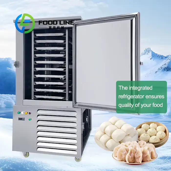 Congélateur rapide commercial de 300 L -45 degrés Congélateur de souffle de pain de viande de poisson frais