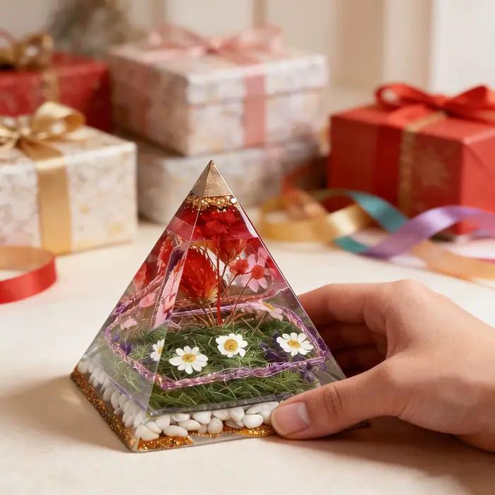 5 pièces - Moules en résine en forme de pyramide de différentes tailles