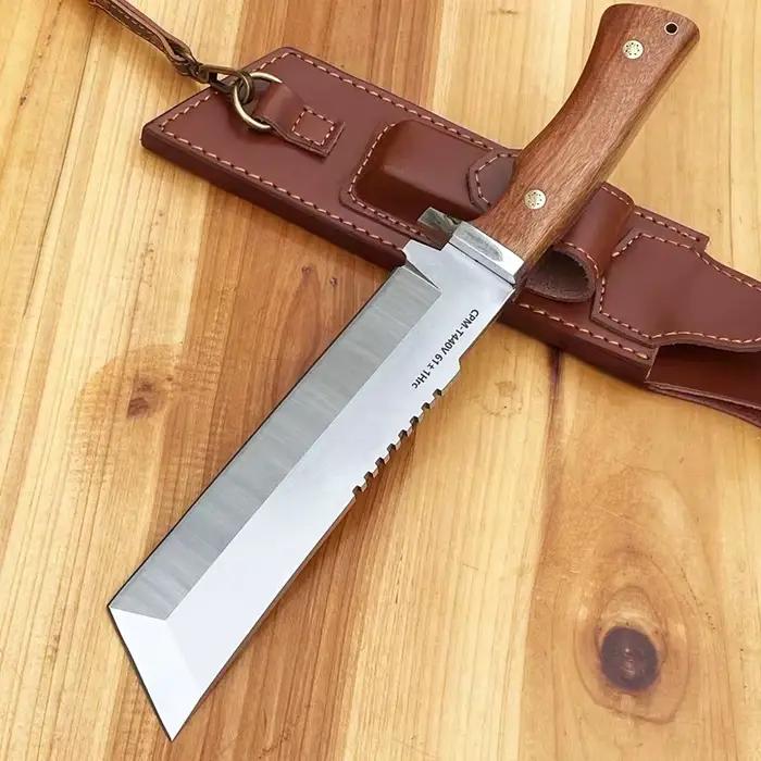 Étui à couteau portable en cuir véritable fait main